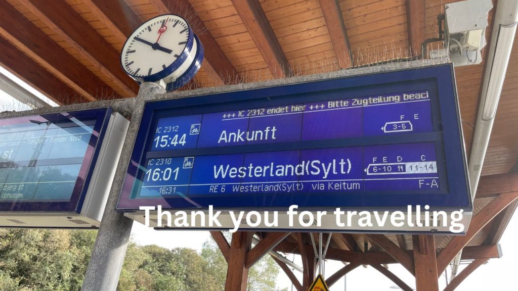 Sylt News. Weitere Verspätungen und Zugausfälle.