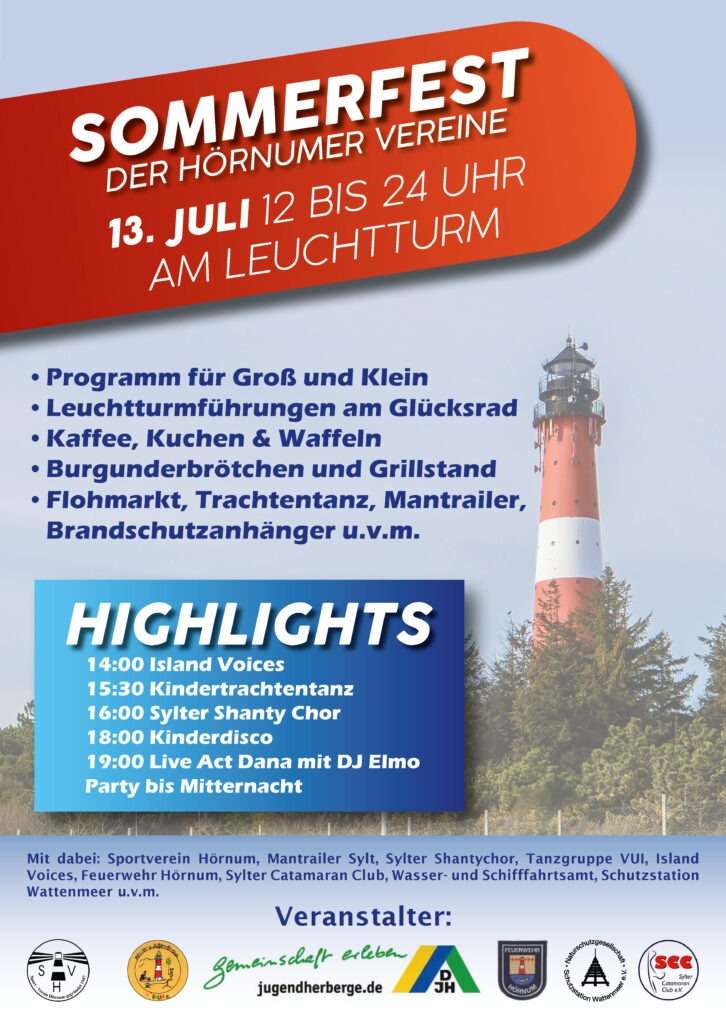 Hörnumer Vereine laden ein - Sommerspektakel am Leuchtturm