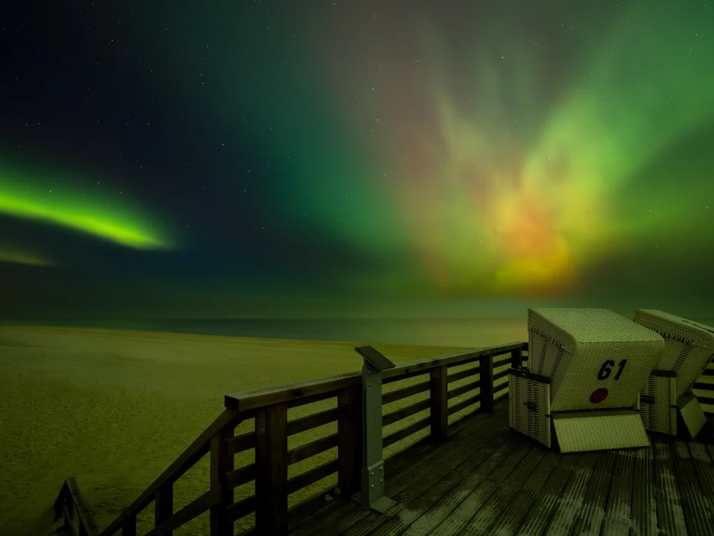 Polarlichter auf Sylt: Wenn der Himmel über Kampen „Moin“ sagt