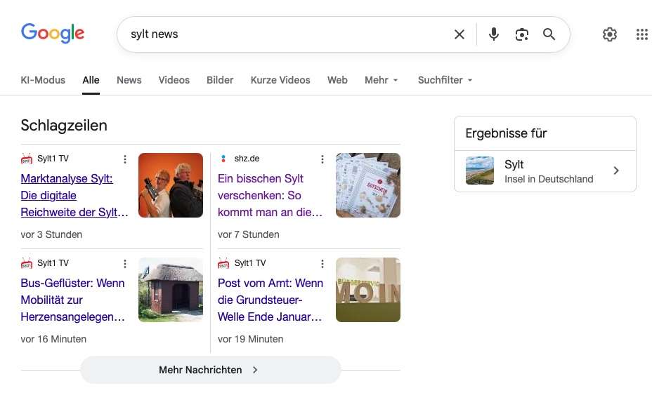 Marktanalyse Sylt: Die digitale Reichweite der Sylter Medienhäuser 90 Marktanalyse Sylt: Die digitale Reichweite der Sylter Medienhäuser