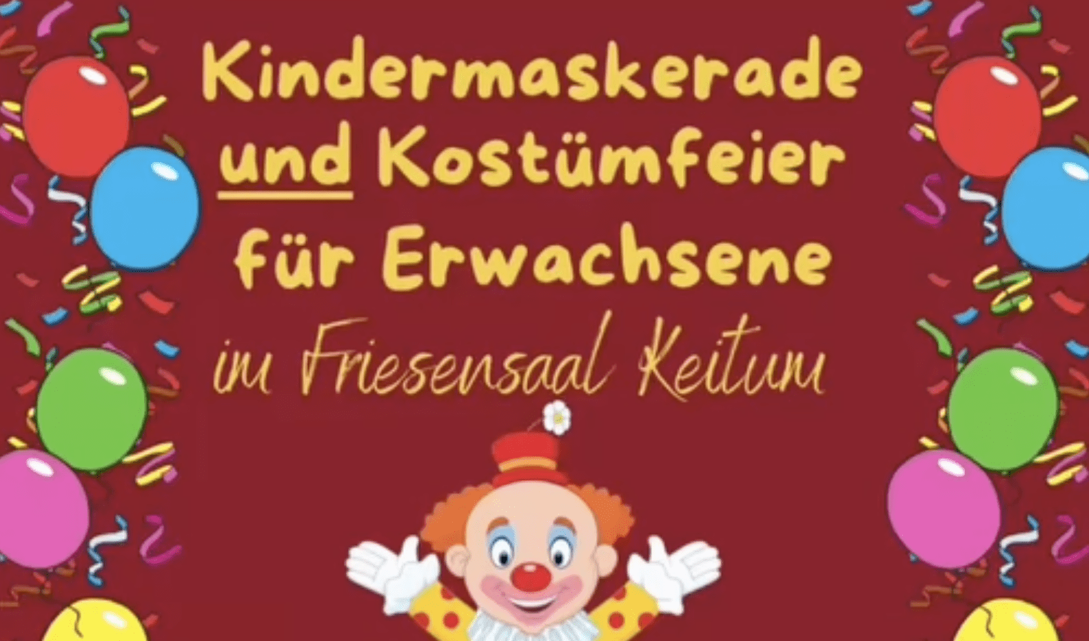 Konfetti-Alarm im Friesensaal: Wenn Tinnum 66 zum Maskenball bittet!