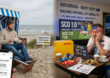 Wattwanderer trifft Weltmeister Folge 4: Altligacup Sylt. Ronald hat nicht geschlafen. Sandra fährt.