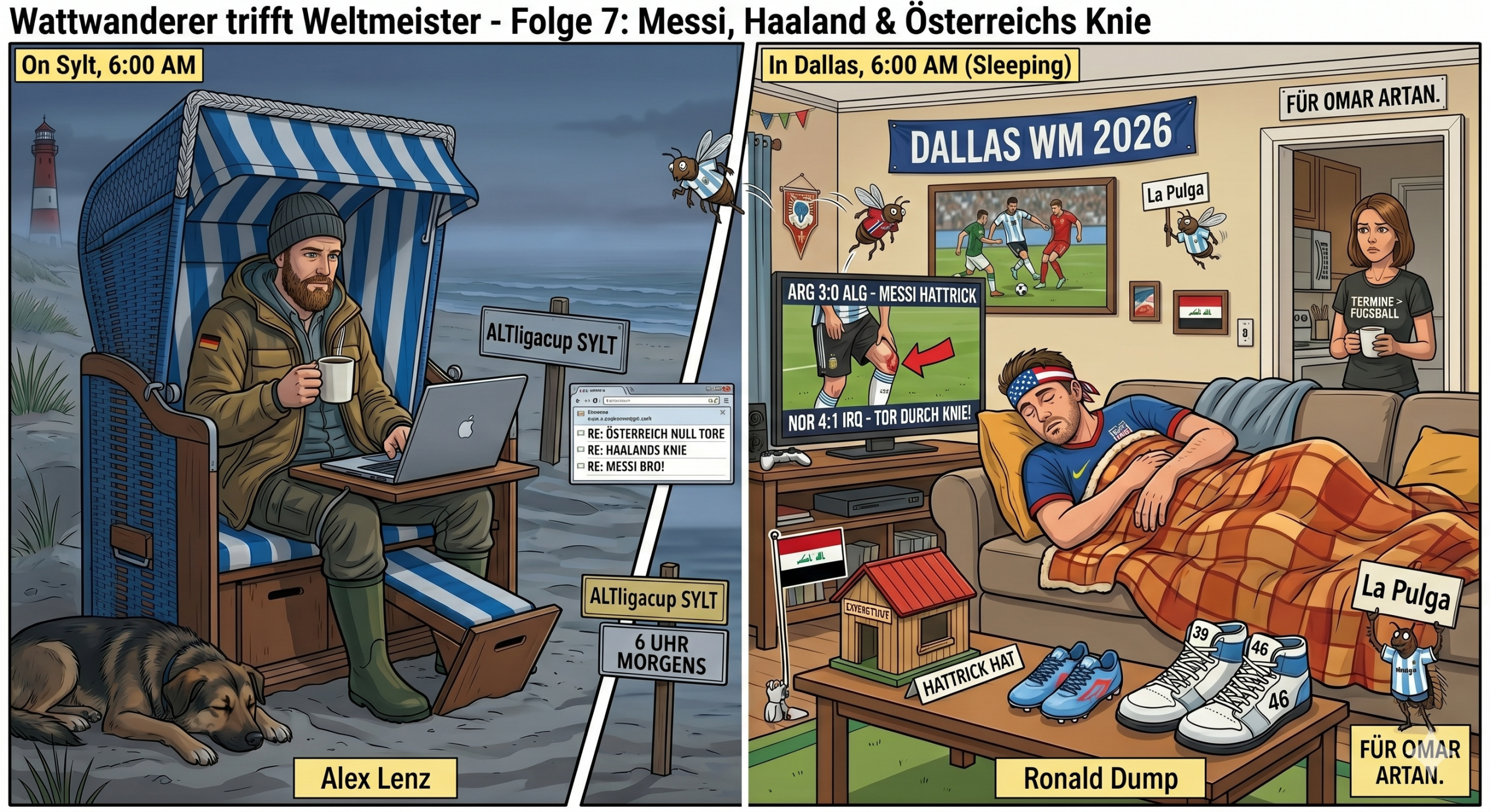 Wattwanderer trifft Weltmeister - Messi. Drei Tore. 38 Jahre alt. Sehr kleine Füße. 3 Wattwanderer trifft Weltmeister - Messi. Drei Tore. 38 Jahre alt. Sehr kleine Füße.