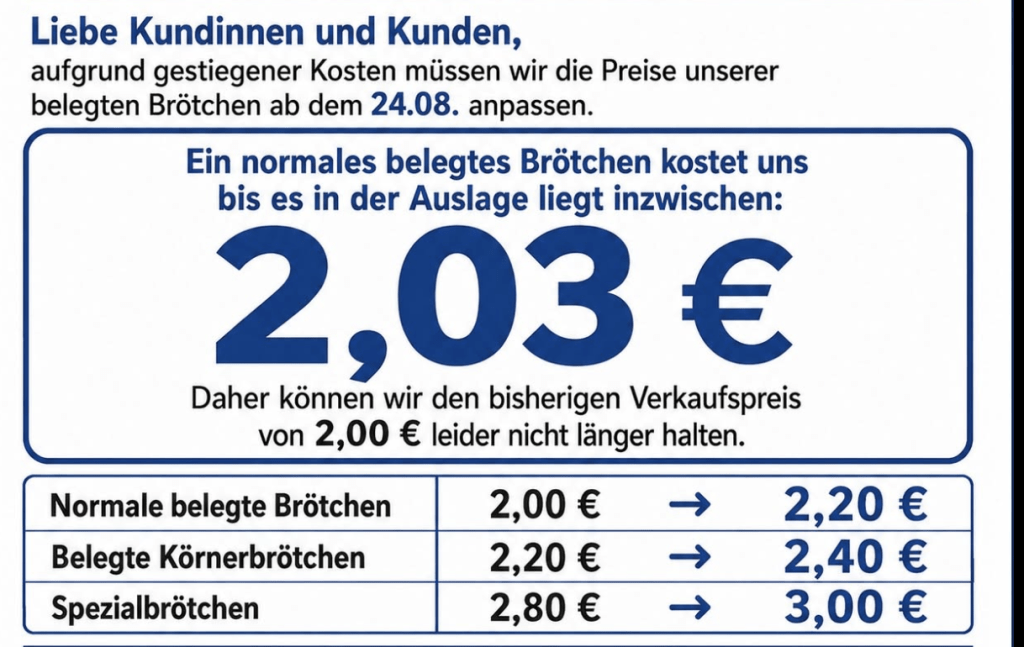 2,03 Euro: Warum ein Westerländer Nahversorger seine Brötchenpreise erhöht – und die Insel ausnahmsweise zustimmt