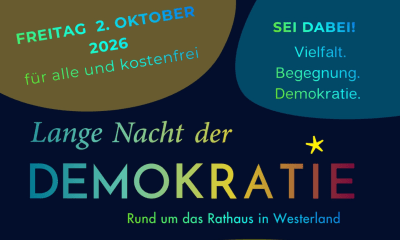Singen, spazieren, diskutieren: Die Lange Nacht der Demokratie am Westerländer Rathaus