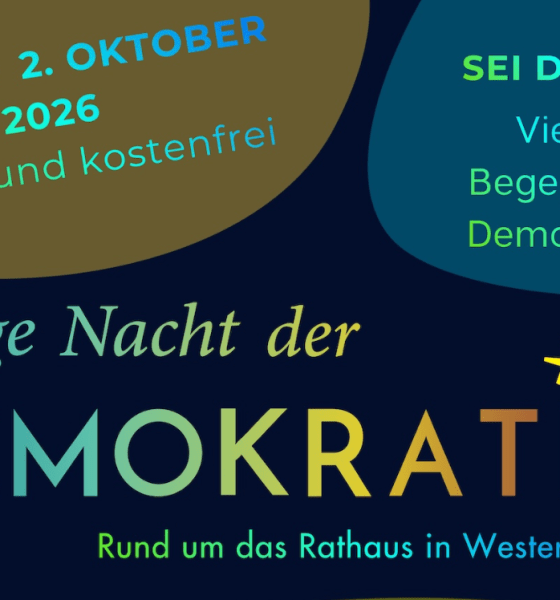 Singen, spazieren, diskutieren: Die Lange Nacht der Demokratie am Westerländer Rathaus