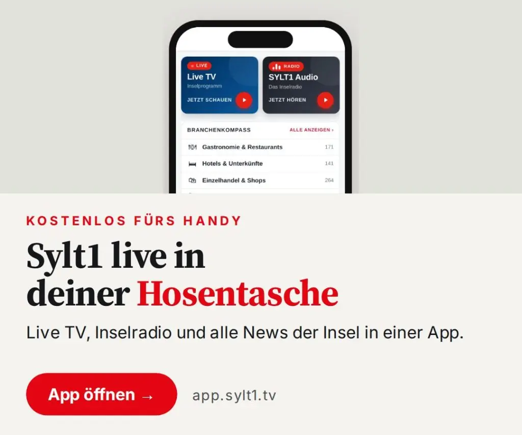 Sylt1 App Banner C (Hosentasche) · Handy hoch