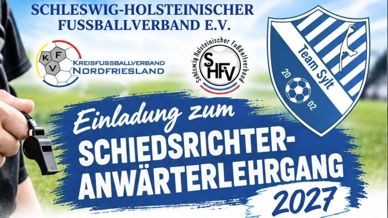 Pfeifen statt meckern: Team Sylt sucht Schiedsrichter für 2027 19 Pfeifen statt meckern: Team Sylt sucht Schiedsrichter für 2027