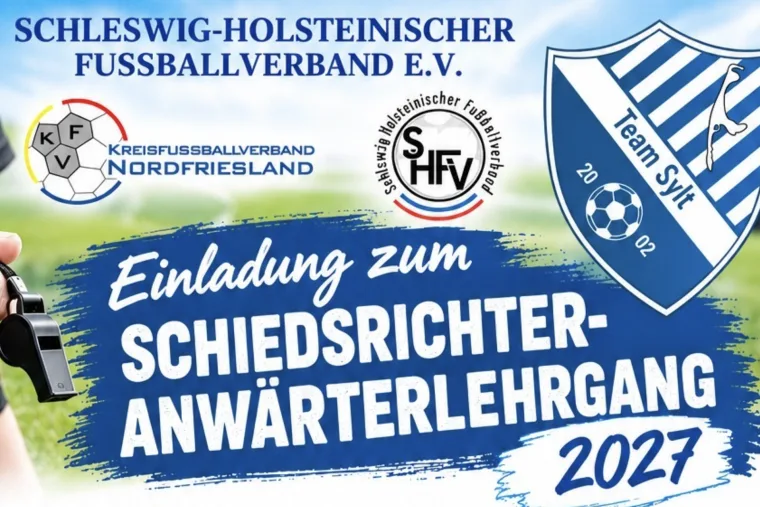 Pfeifen statt meckern: Team Sylt sucht Schiedsrichter für 2027 8 Pfeifen statt meckern: Team Sylt sucht Schiedsrichter für 2027