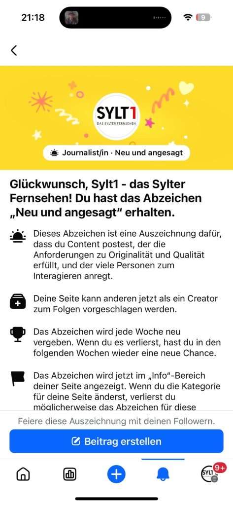 Ausgezeichnete Interaktion: Sylt 1 ist „Neu und Angesagt“ auf Facebook 48 Ausgezeichnete Interaktion: Sylt 1 ist „Neu und Angesagt“ auf Facebook