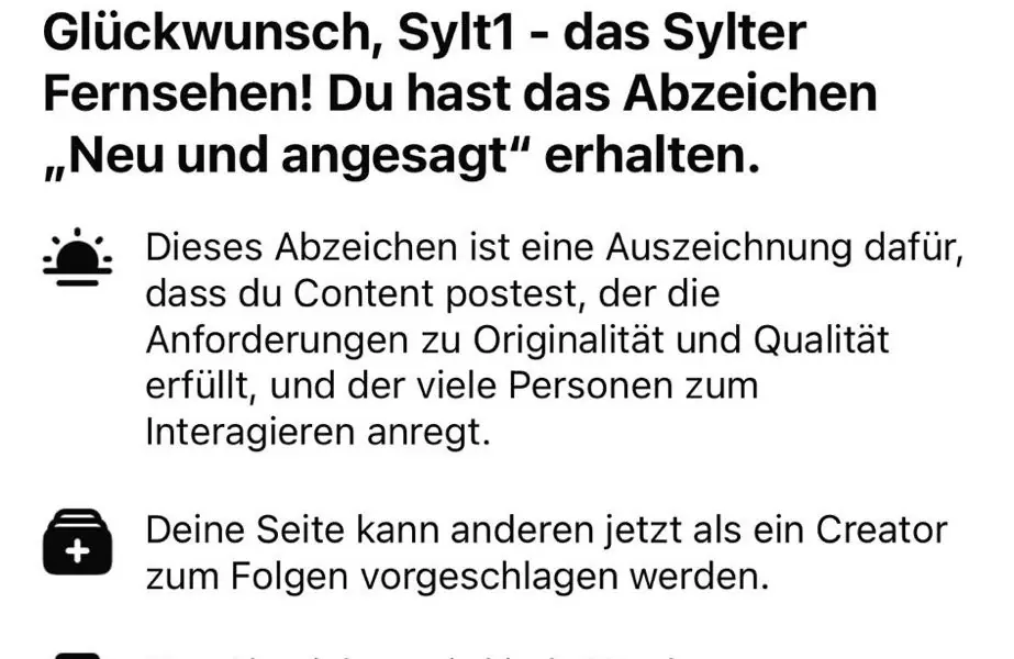 Ausgezeichnete Interaktion: Sylt 1 ist „Neu und Angesagt“ auf Facebook