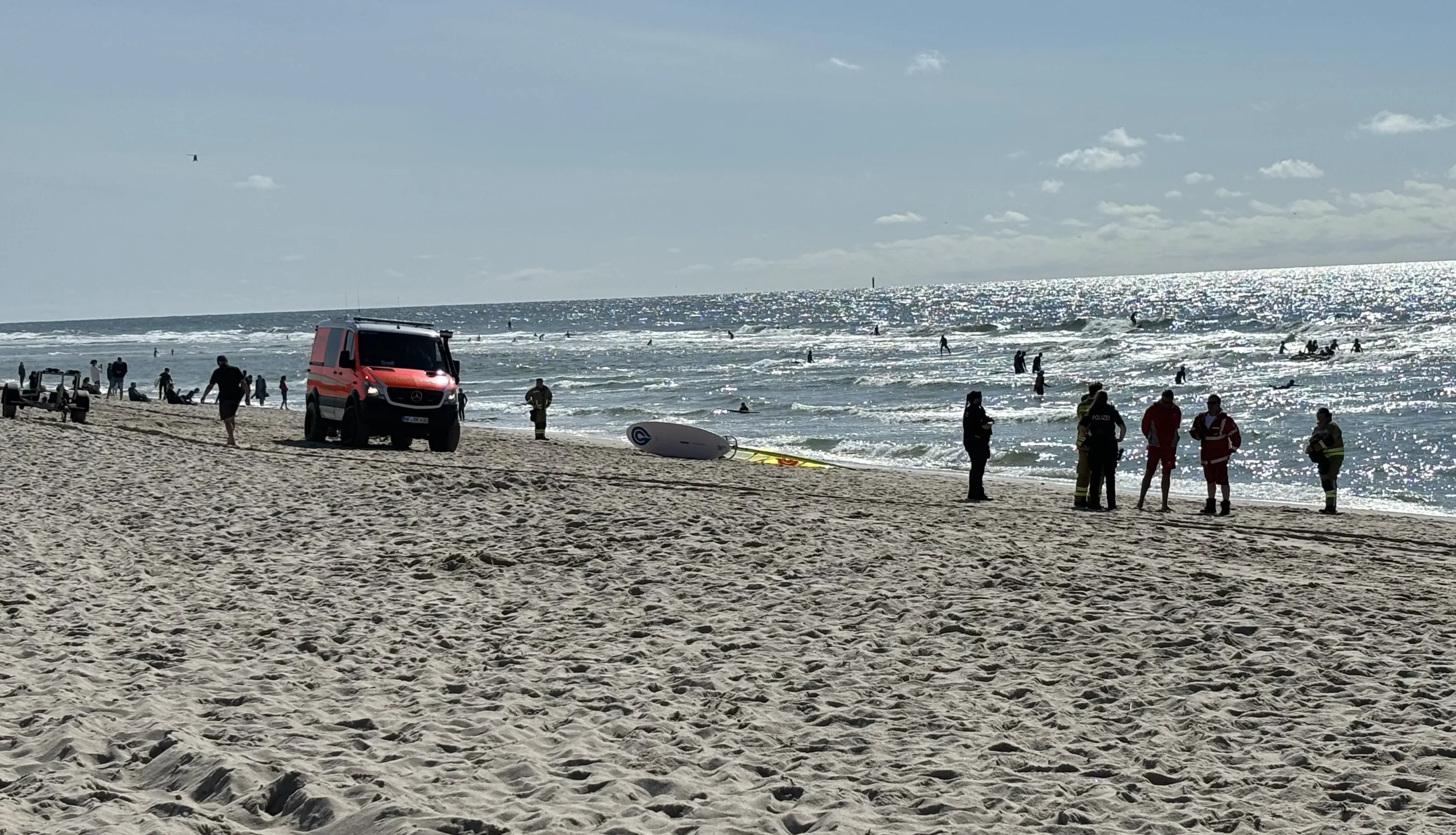 Sylt News. Rettungseinsatz am Wenningstedter Strand