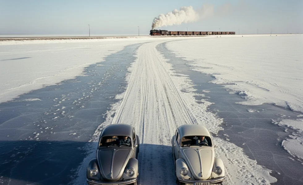 Winterwunder auf Sylt: Vom gefrorenen Meer zum einzigartigen Verkehrsweg
