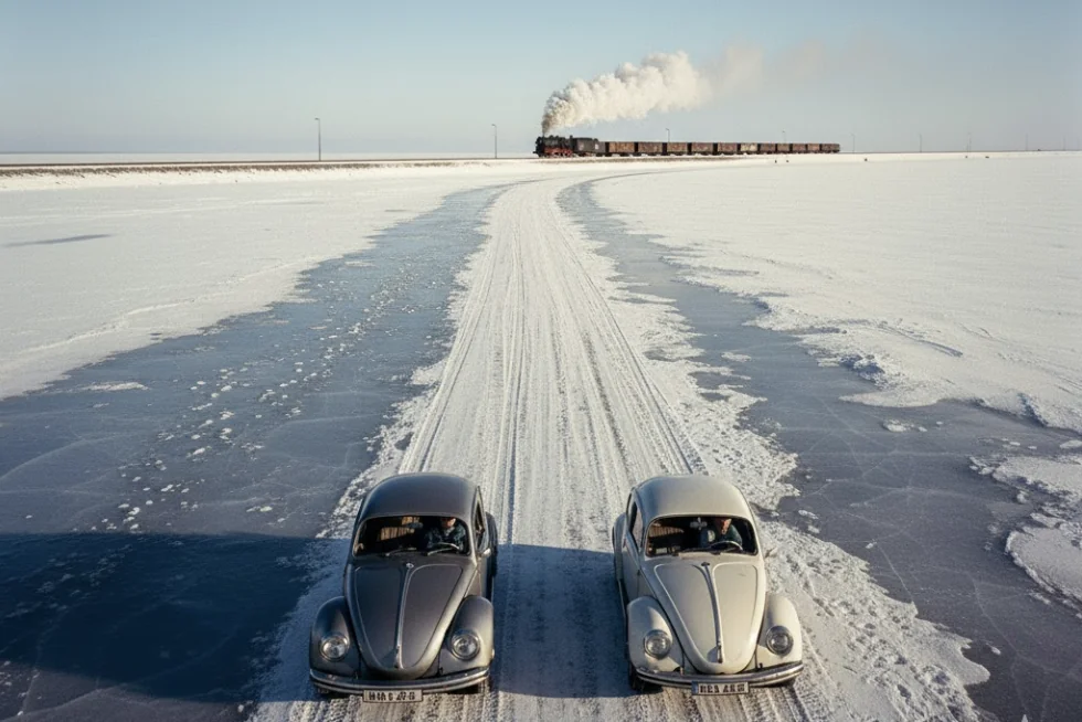 Winterwunder auf Sylt: Vom gefrorenen Meer zum einzigartigen Verkehrsweg
