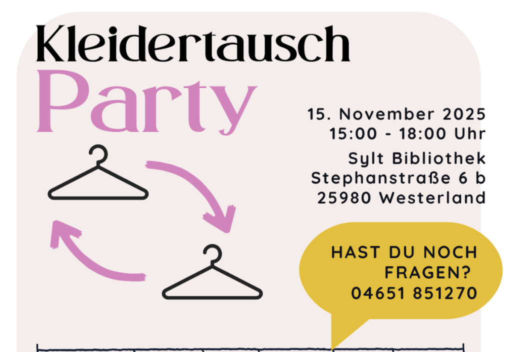 Kleiderschrank-Chaos? Die Sylt Bibliothek startet die "Tausch-Offensive" (Sorry Jungs, nur für Frauen!)