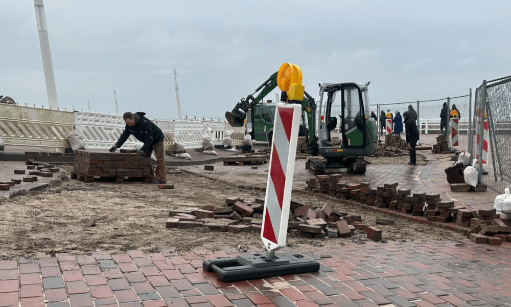 Modernisierung auf Westerlands Promenade am Übergang Brandenburger Platz