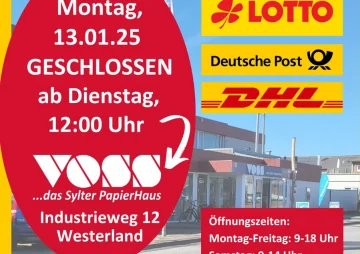 Sylt News: Postfiliale in Sylt zieht um: Neue Adresse im Papierhaus Voss