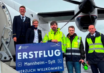 Flugverbindung von Mannheim nach Sylt - Erstflug Mannheim City Air