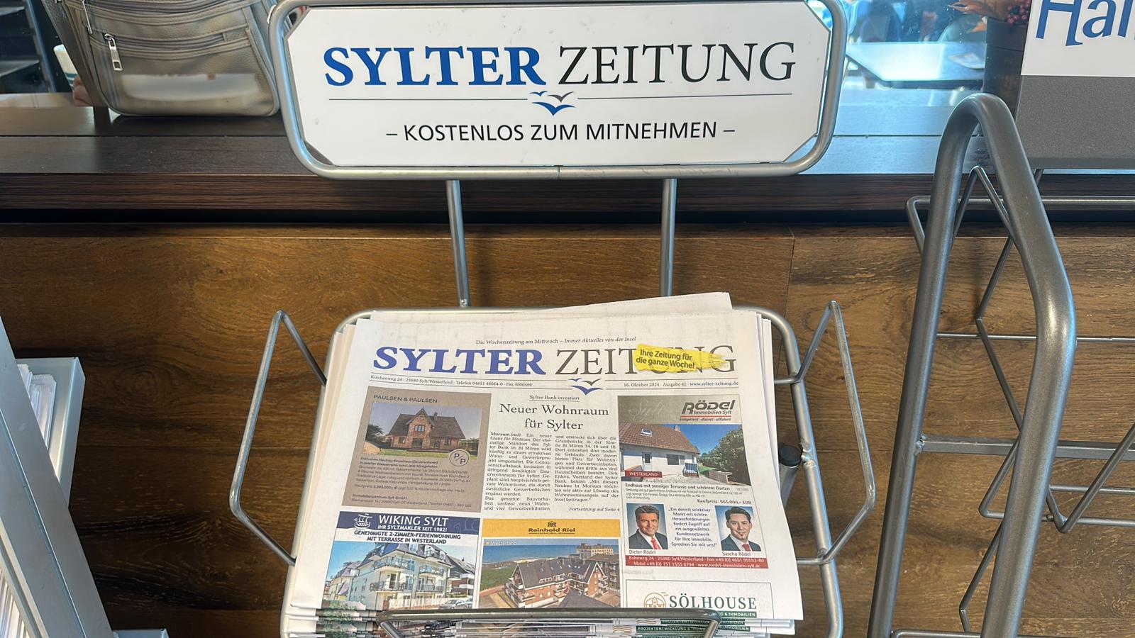 Sylt News. Die Sylter Zeitung erscheint wieder.