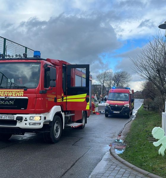 Sylt News. Feuerwehreinsatz in Tinnum.