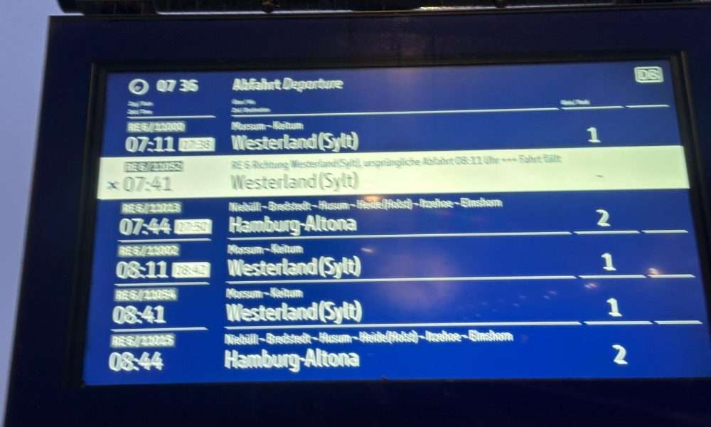 Sylt News: Zwischen Schienenfrust und Schokoriegel: Ein Morgen an der Marschbahn