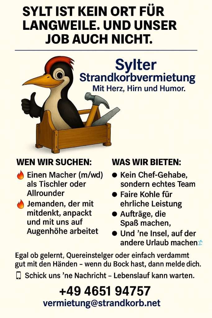 Jobs auf Sylt - Leben auf der Trauminsel - Arbeiten mit Strandkörben