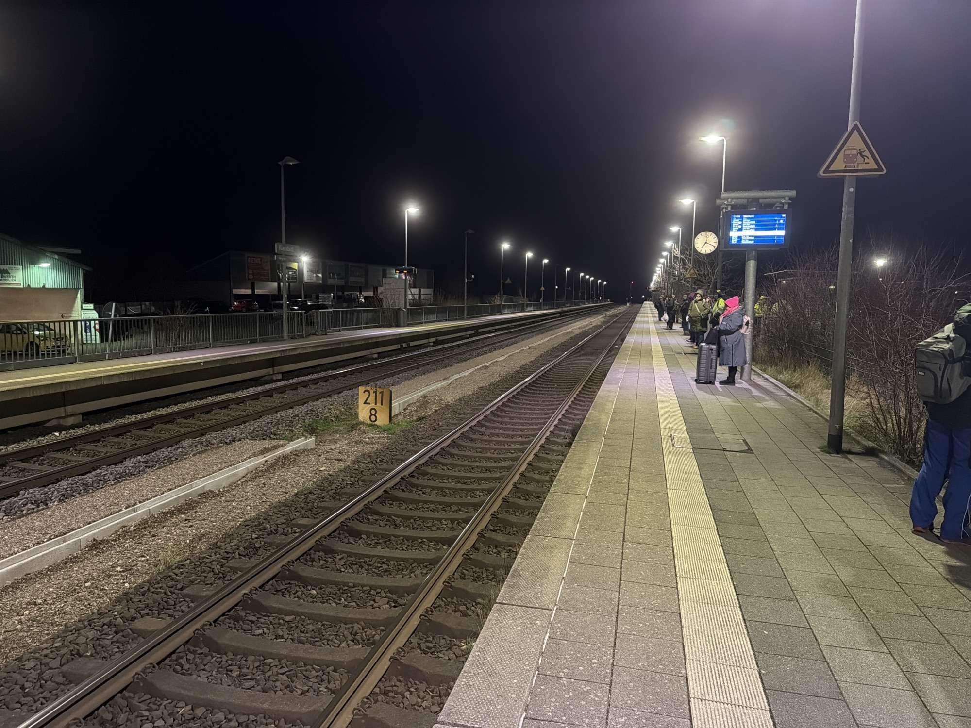 Pendler auf der Marschbahn nach Sylt