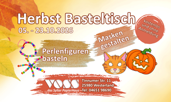 Basteltisch in den Herbstferien